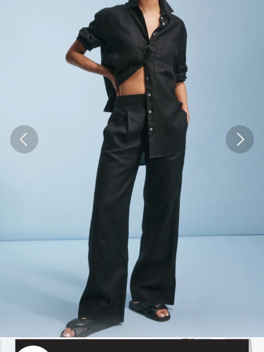 AYR Black Supremo Linen Pants